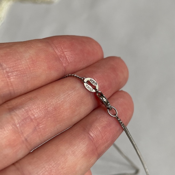 TOVA // diamonique mixed cut heart pendant chain .925 Sterling silver Necklace - Picture 10 of 11